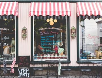 Storefront of a small bistro